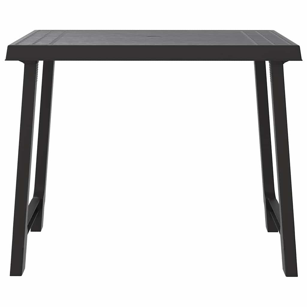 vidaXL Τραπέζι Κάμπινγκ Όψη Ξύλου Ανθρακί 79x56x64 εκ. Πολυπροπυλένιο
