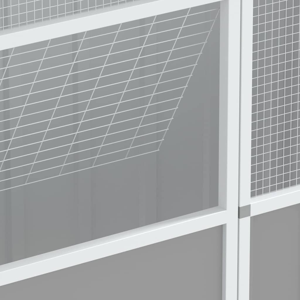 vidaXL Κλουβί Πουλιών Γκρι 115x78x200 εκ. από Γαλβανισμένο Χάλυβα