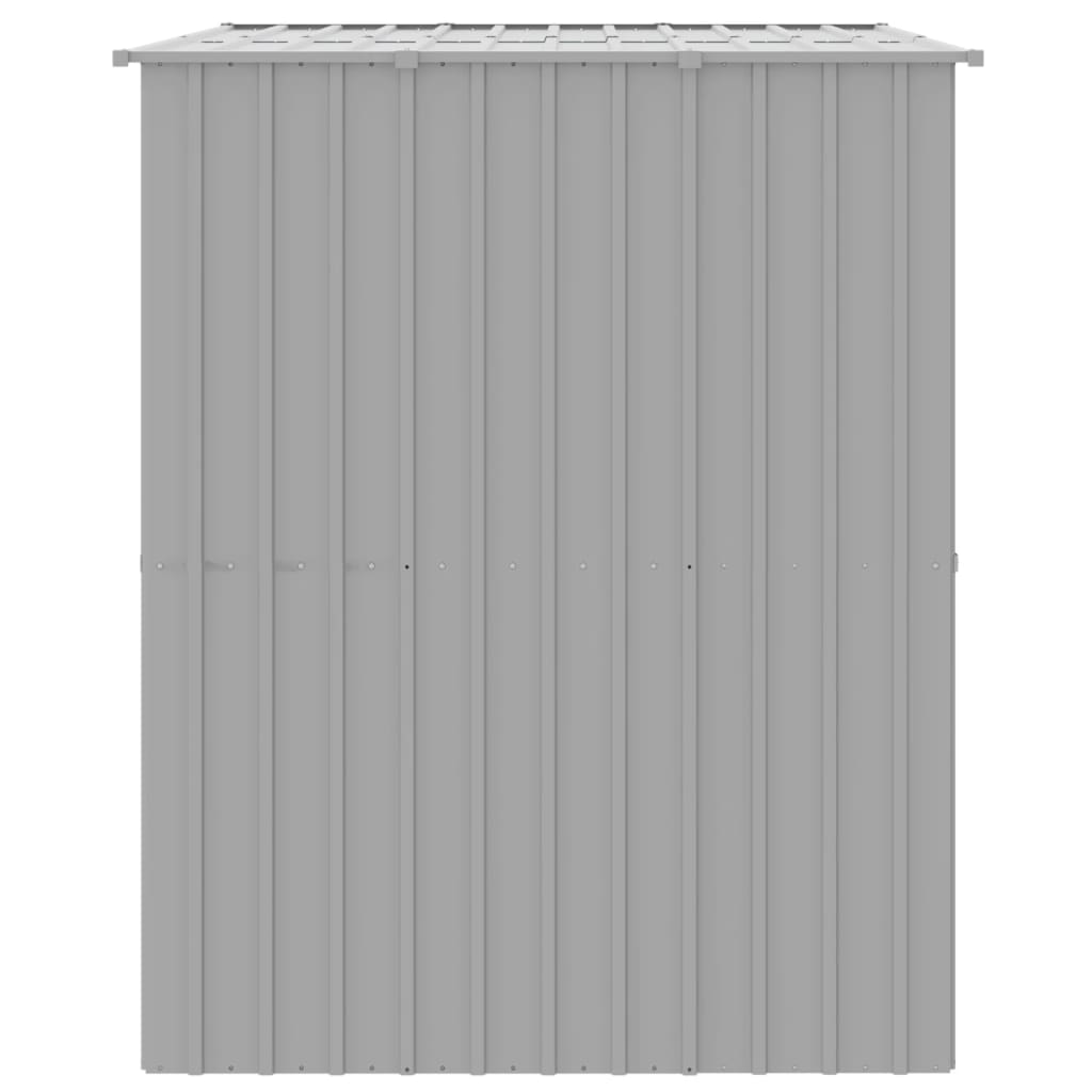 vidaXL Σπιτάκι Σκύλου με Οροφή Αν. Γκρι 214x153x181 εκ Γαλβαν. Χάλυβας