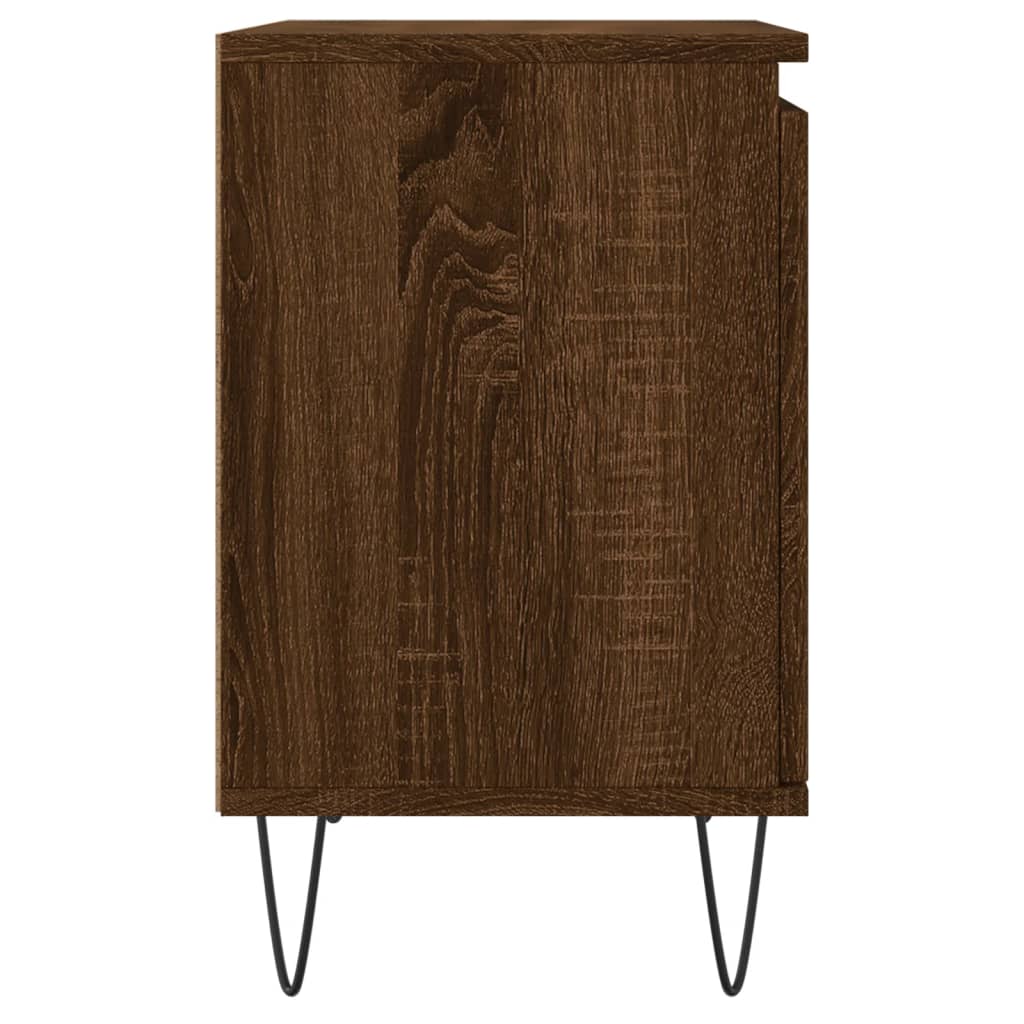 vidaXL Κομοδίνο Καφέ Δρυς 40 x 30 x 50 εκ. από Επεξεργασμένο Ξύλο