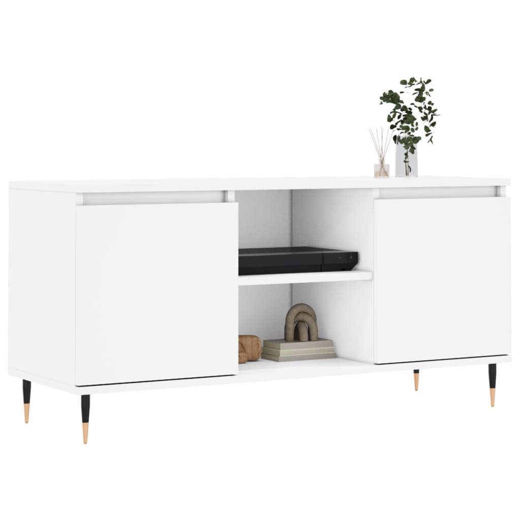vidaXL Έπιπλο Τηλεόρασης Λευκό 104 x 35 x 50 εκ. από Επεξεργ. Ξύλο
