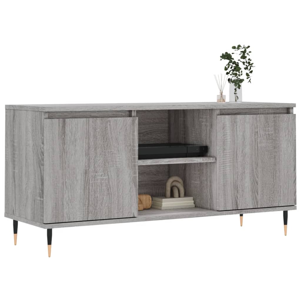 vidaXL Έπιπλο Τηλεόρασης Γκρι Sonoma 104 x 35 x 50 εκ. Επεξεργ. Ξύλο