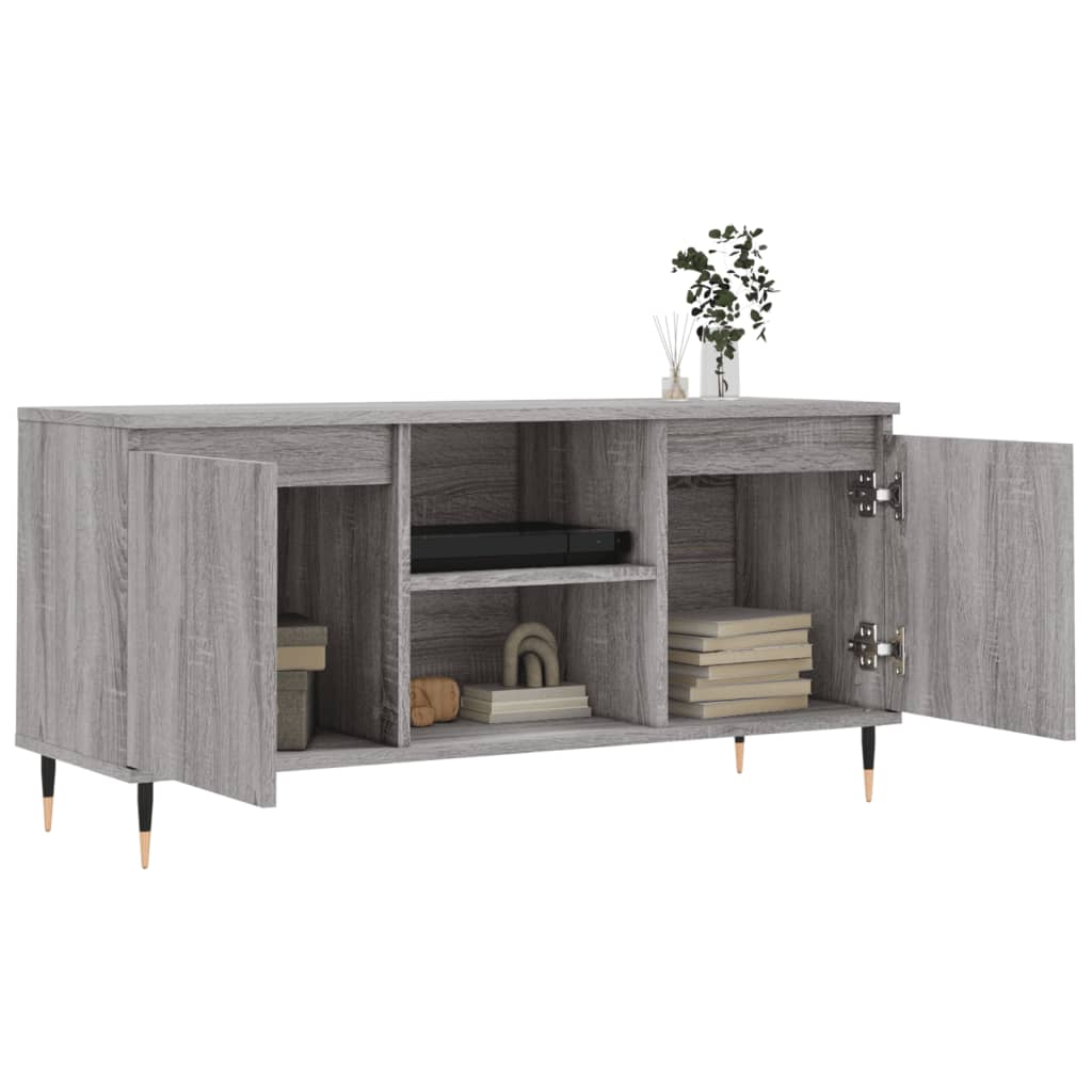 vidaXL Έπιπλο Τηλεόρασης Γκρι Sonoma 104 x 35 x 50 εκ. Επεξεργ. Ξύλο