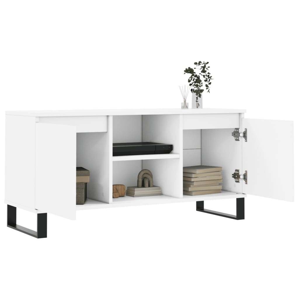 vidaXL Έπιπλο Τηλεόρασης Λευκό 104 x 35 x 50 εκ. από Επεξεργ. Ξύλο
