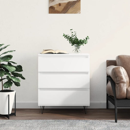 vidaXL Συρταριέρα Λευκή 60 x 35 x 70 εκ. από Επεξεργασμένο Ξύλο