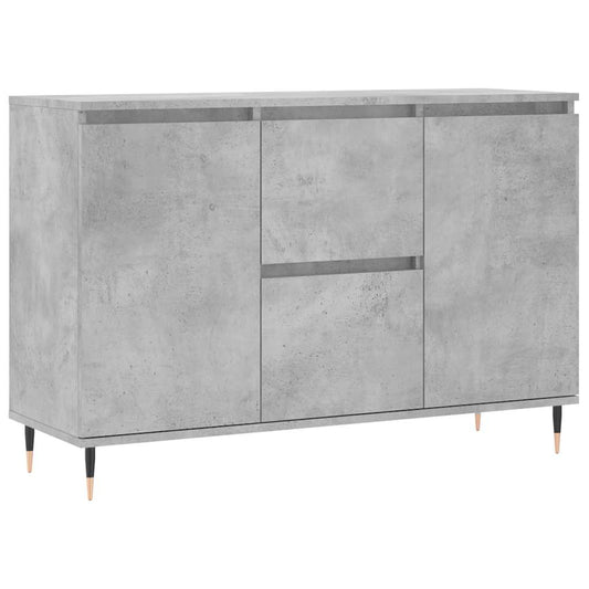 vidaXL Μπουφές Γκρι Σκυροδέματος 101,5x35x70 εκ. από Επεξεργασμένο Ξύλο