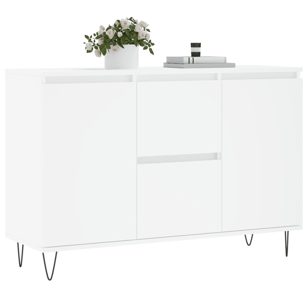 vidaXL Μπουφές Λευκός 101,5 x 35 x 70 εκ. από Επεξεργασμένο Ξύλο
