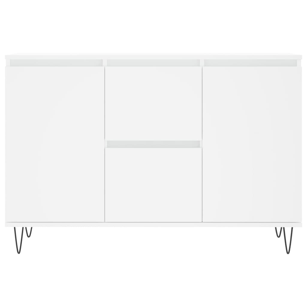 vidaXL Μπουφές Λευκός 101,5 x 35 x 70 εκ. από Επεξεργασμένο Ξύλο