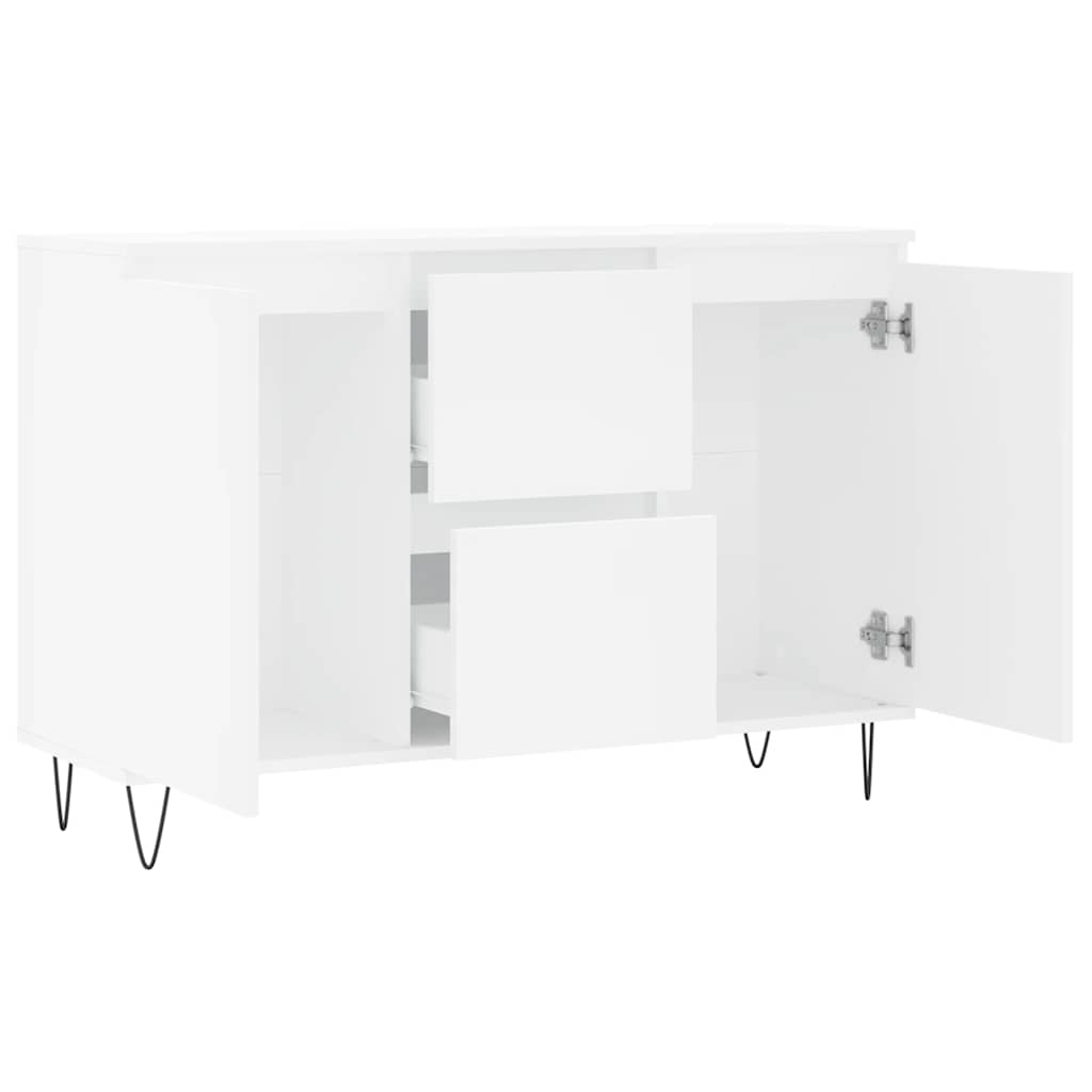 vidaXL Μπουφές Λευκός 101,5 x 35 x 70 εκ. από Επεξεργασμένο Ξύλο