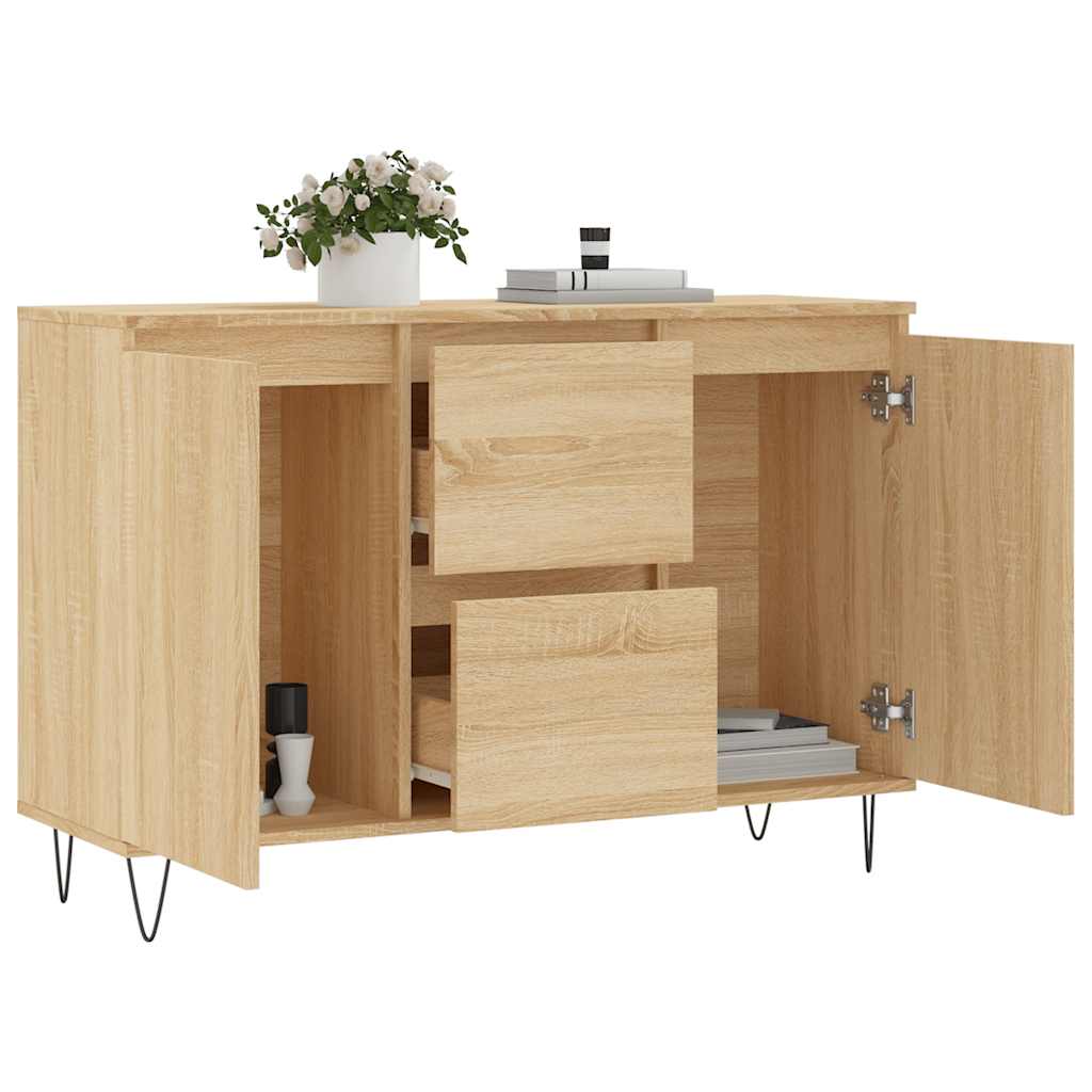 vidaXL Μπουφές Sonoma Δρυς 101,5 x 35 x 70 εκ. από Επεξεργασμένο Ξύλο