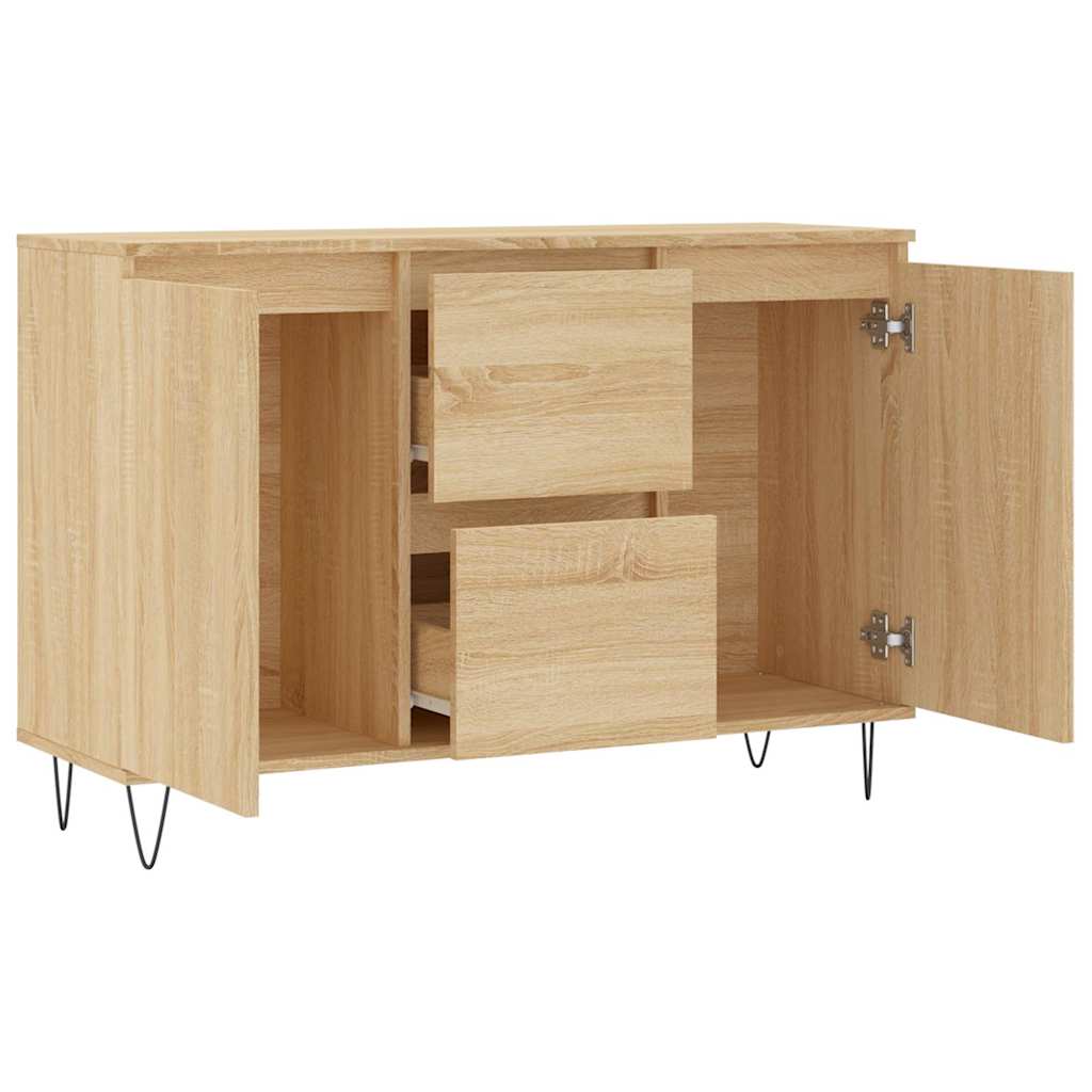 vidaXL Μπουφές Sonoma Δρυς 101,5 x 35 x 70 εκ. από Επεξεργασμένο Ξύλο