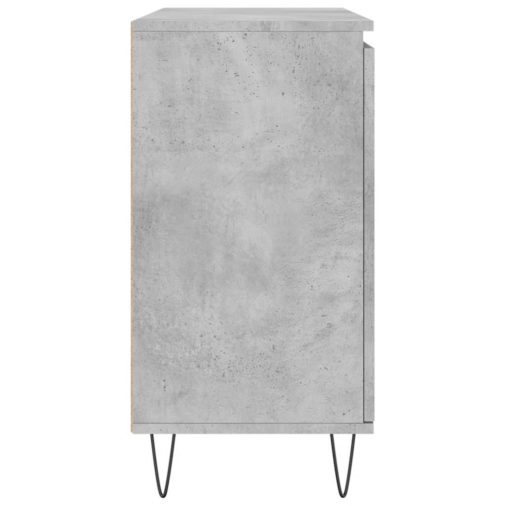 vidaXL Μπουφές Γκρι Σκυροδέματος 101,5x35x70 εκ. από Επεξεργασμένο Ξύλο