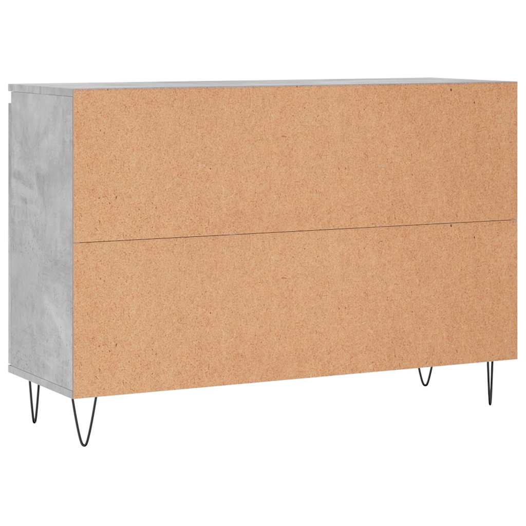 vidaXL Μπουφές Γκρι Σκυροδέματος 101,5x35x70 εκ. από Επεξεργασμένο Ξύλο