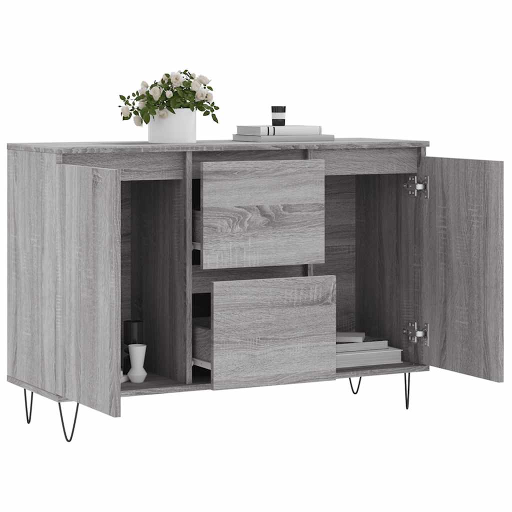 vidaXL Μπουφές Γκρι Sonoma 101,5 x 35 x 70 εκ. από Επεξεργασμένο Ξύλο