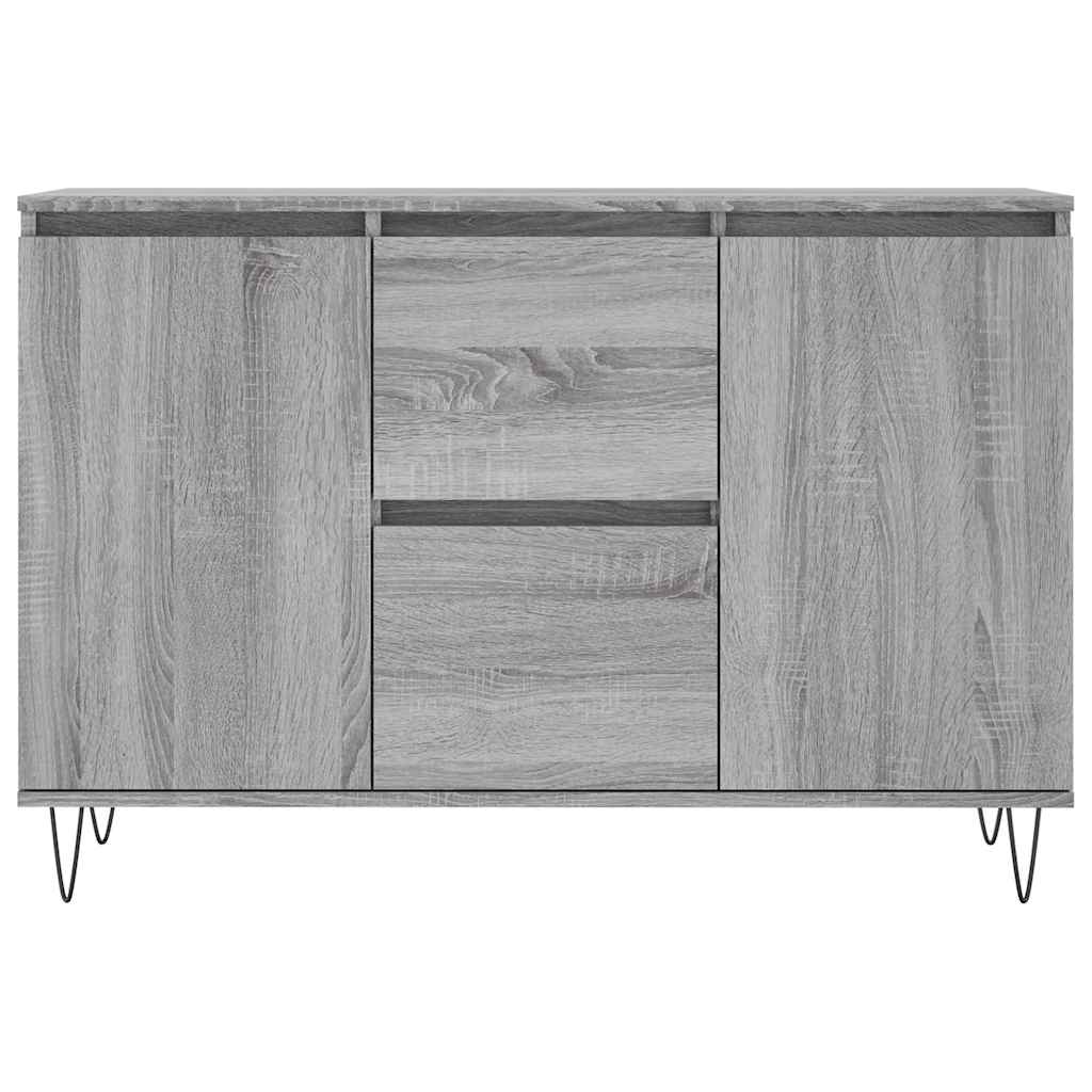 vidaXL Μπουφές Γκρι Sonoma 101,5 x 35 x 70 εκ. από Επεξεργασμένο Ξύλο