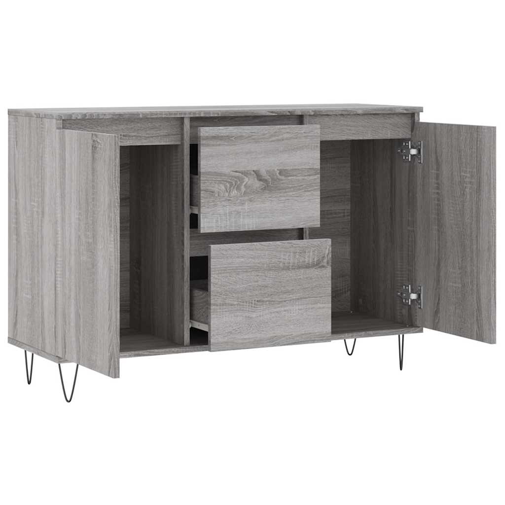 vidaXL Μπουφές Γκρι Sonoma 101,5 x 35 x 70 εκ. από Επεξεργασμένο Ξύλο