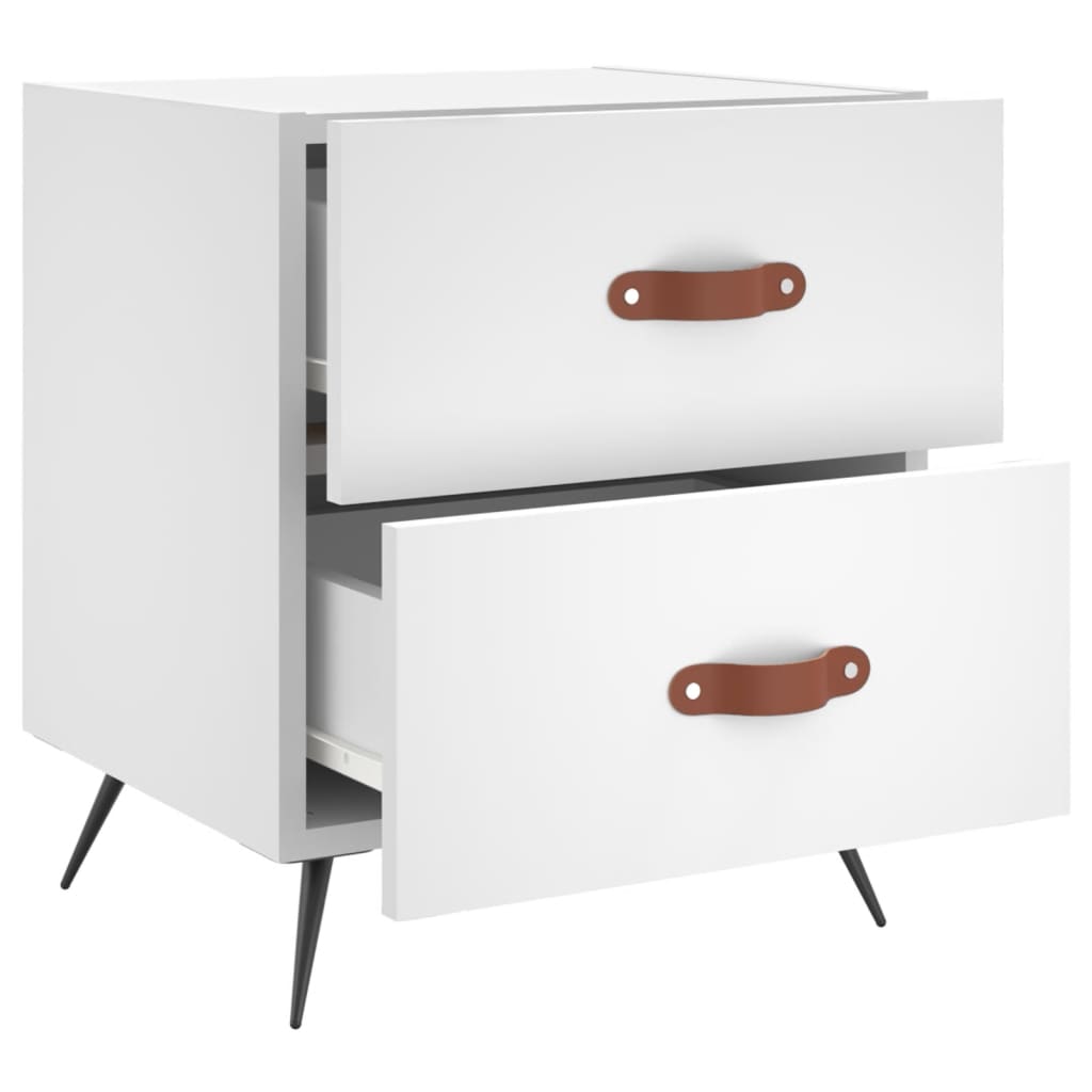 vidaXL Κομοδίνο Λευκό 40 x 35 x 47,5 εκ. από Επεξεργασμένο Ξύλο