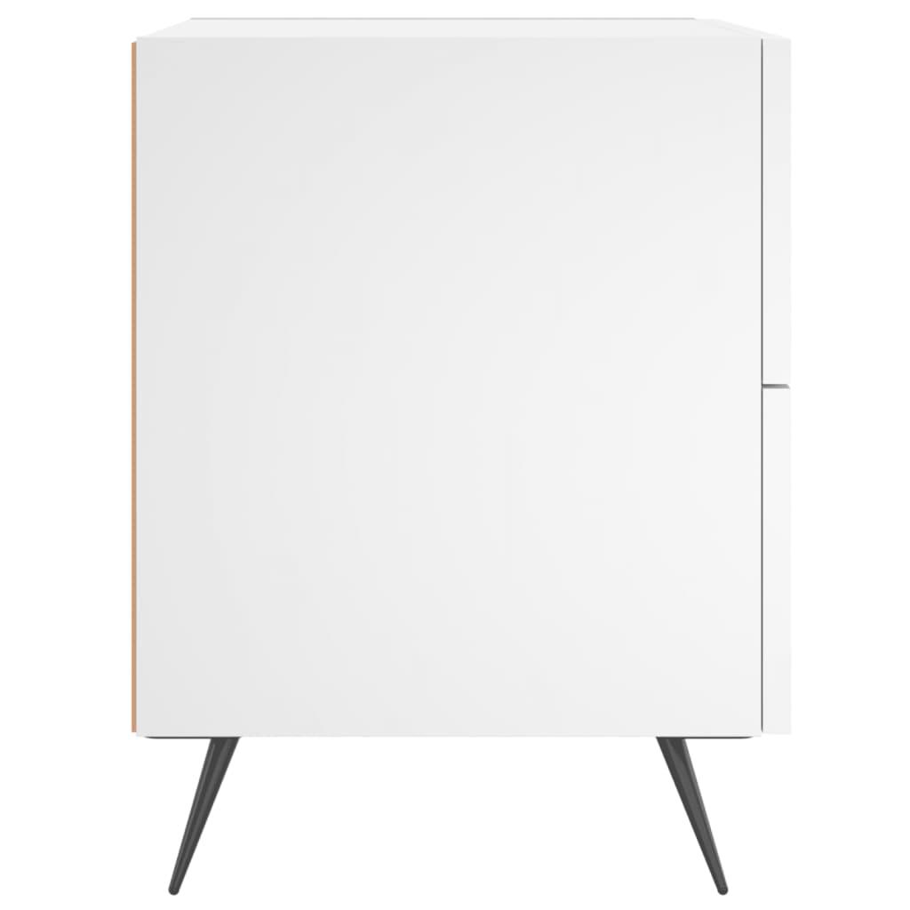 vidaXL Κομοδίνα 2 τεμ. Λευκά 40 x 35 x 47,5 εκ. από Επεξεργασμένο Ξύλο