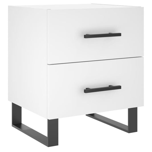 vidaXL Κομοδίνο Λευκό 40 x 35 x 47,5 εκ. από Επεξεργασμένο Ξύλο