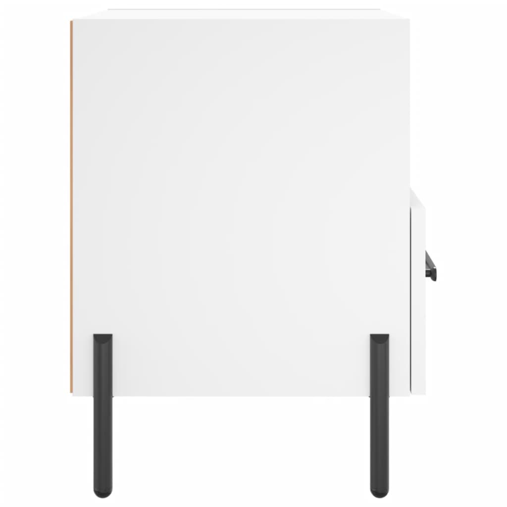 vidaXL Κομοδίνα 2 τεμ. Λευκά 40 x 35 x 47,5 εκ. από Επεξεργασμένο Ξύλο