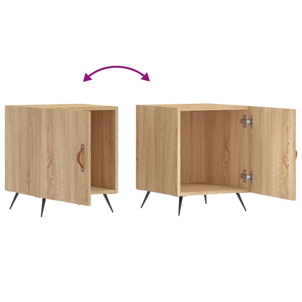 vidaXL Κομοδίνο Sonoma Δρυς 40 x 40 x 50 εκ. από Επεξεργασμένο Ξύλο