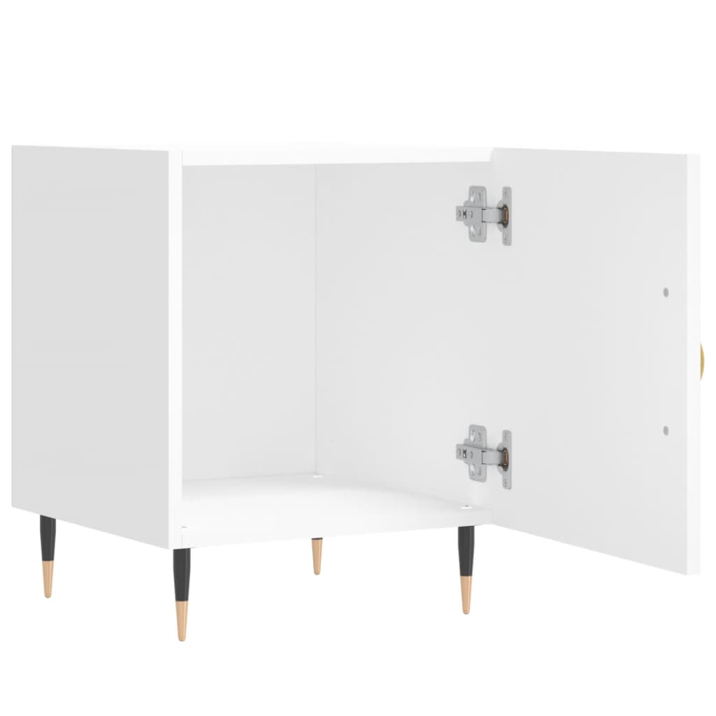 vidaXL Κομοδίνα 2 τεμ. Λευκά 40 x 40 x 50 εκ. από Επεξεργασμένο Ξύλο