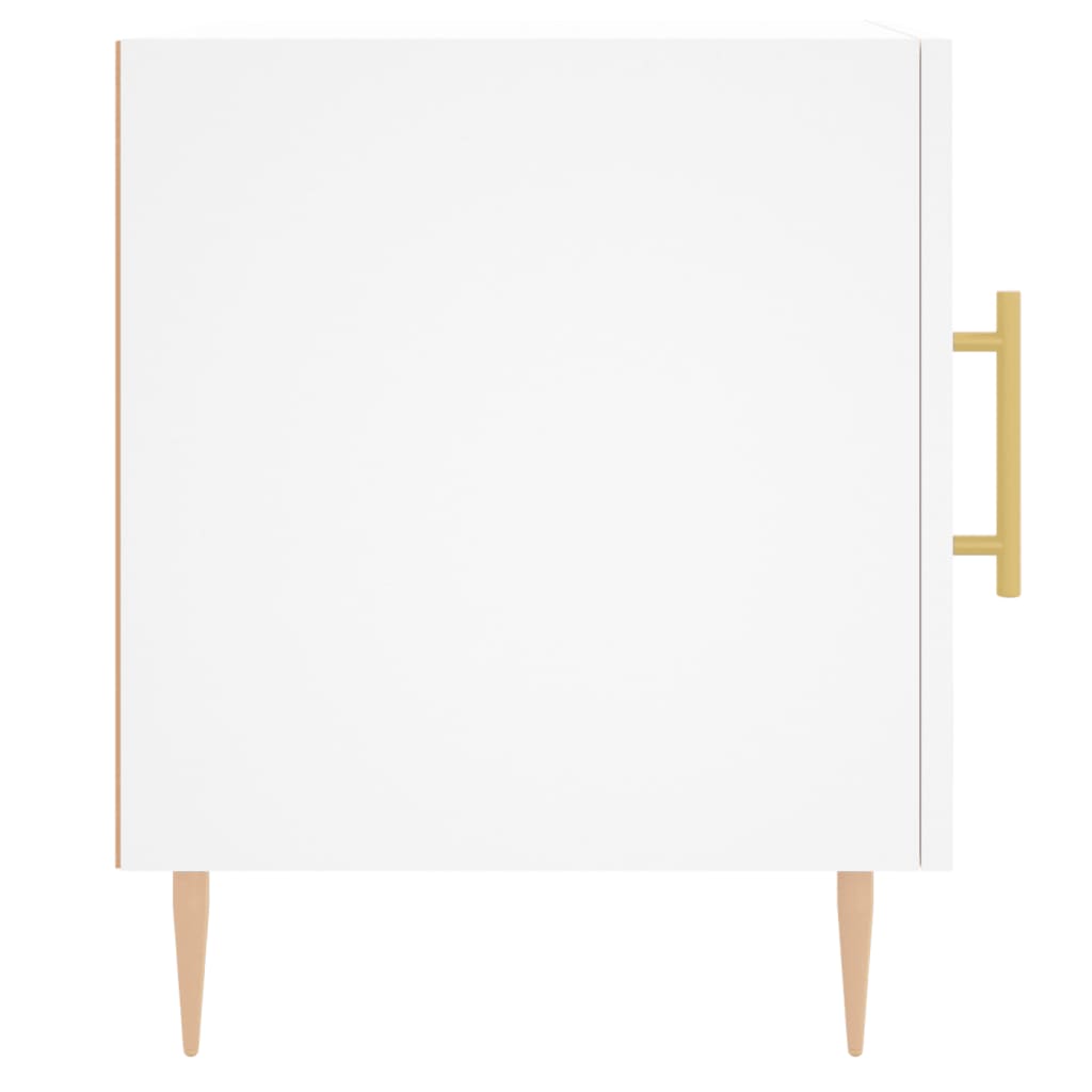 vidaXL Κομοδίνα 2 τεμ. Λευκά 40 x 40 x 50 εκ. από Επεξεργασμένο Ξύλο