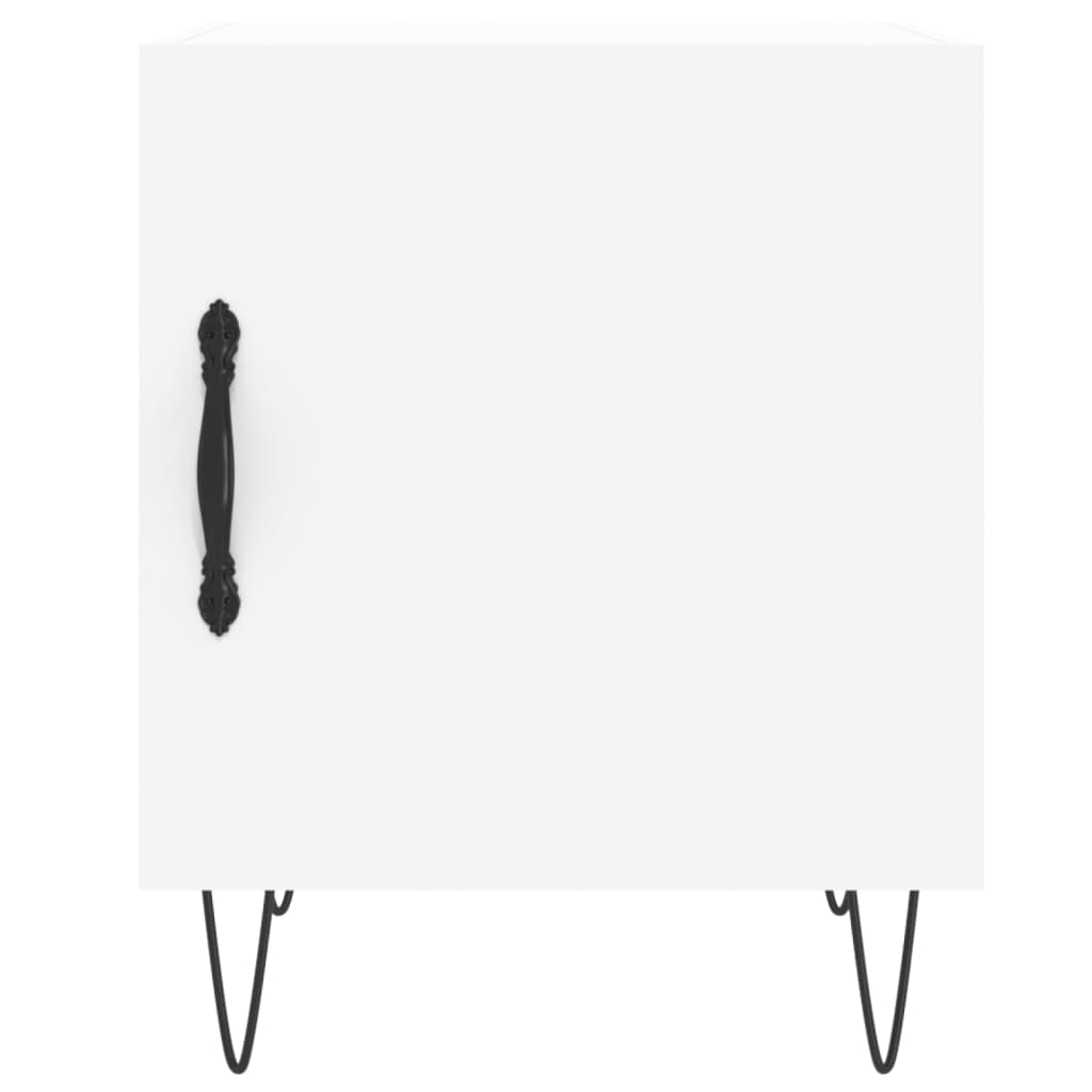 vidaXL Κομοδίνα 2 τεμ. Λευκά 40 x 40 x 50 εκ. από Επεξεργασμένο Ξύλο