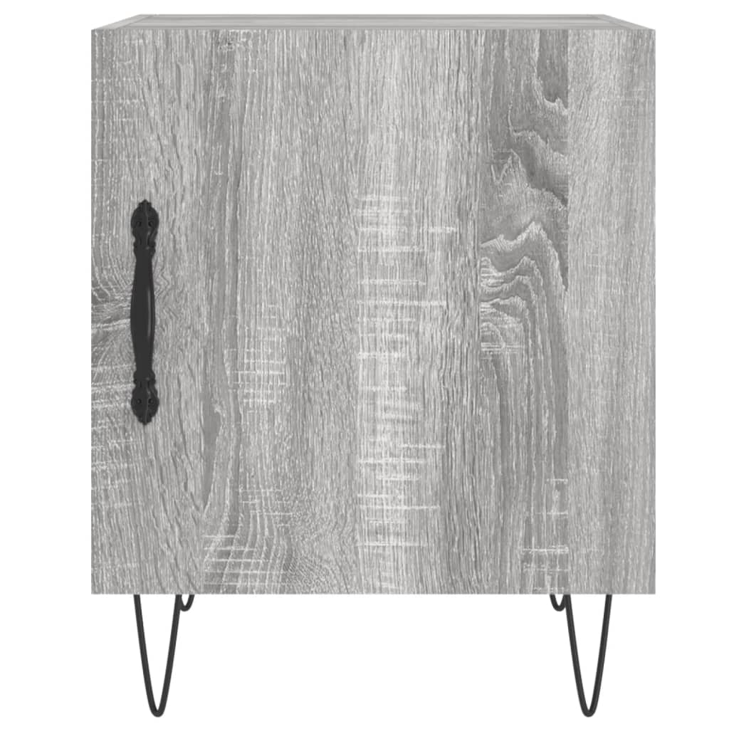 vidaXL Κομοδίνα 2 τεμ. Γκρι Sonoma 40 x 40 x 50 εκ. από Επεξεργ. Ξύλο