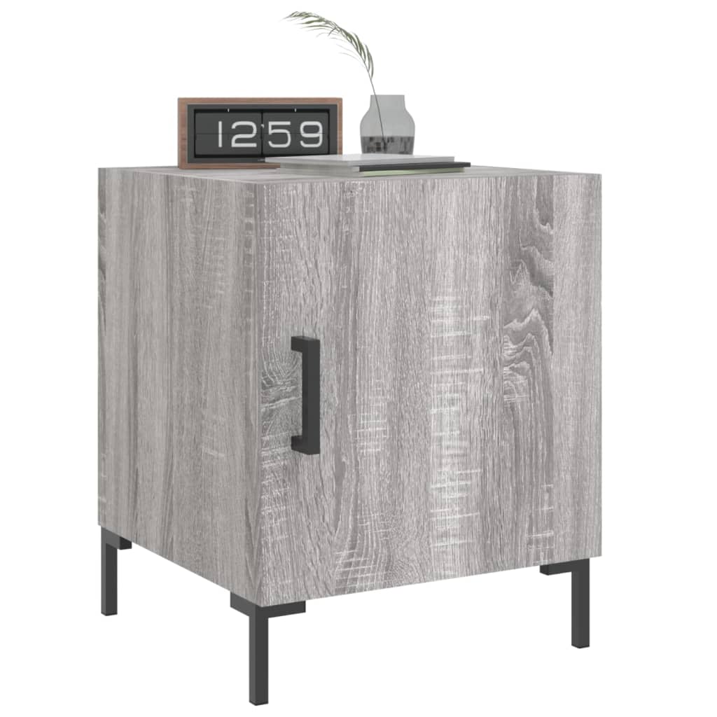 vidaXL Κομοδίνα 2 τεμ. Γκρι Sonoma 40 x 40 x 50 εκ. από Επεξεργ. Ξύλο