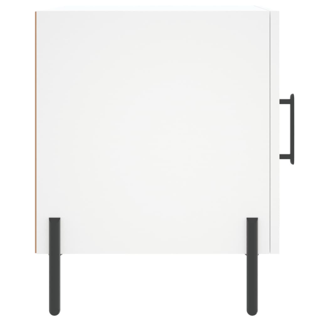 vidaXL Κομοδίνο Λευκό 40 x 40 x 50 εκ. από Επεξεργασμένο Ξύλο