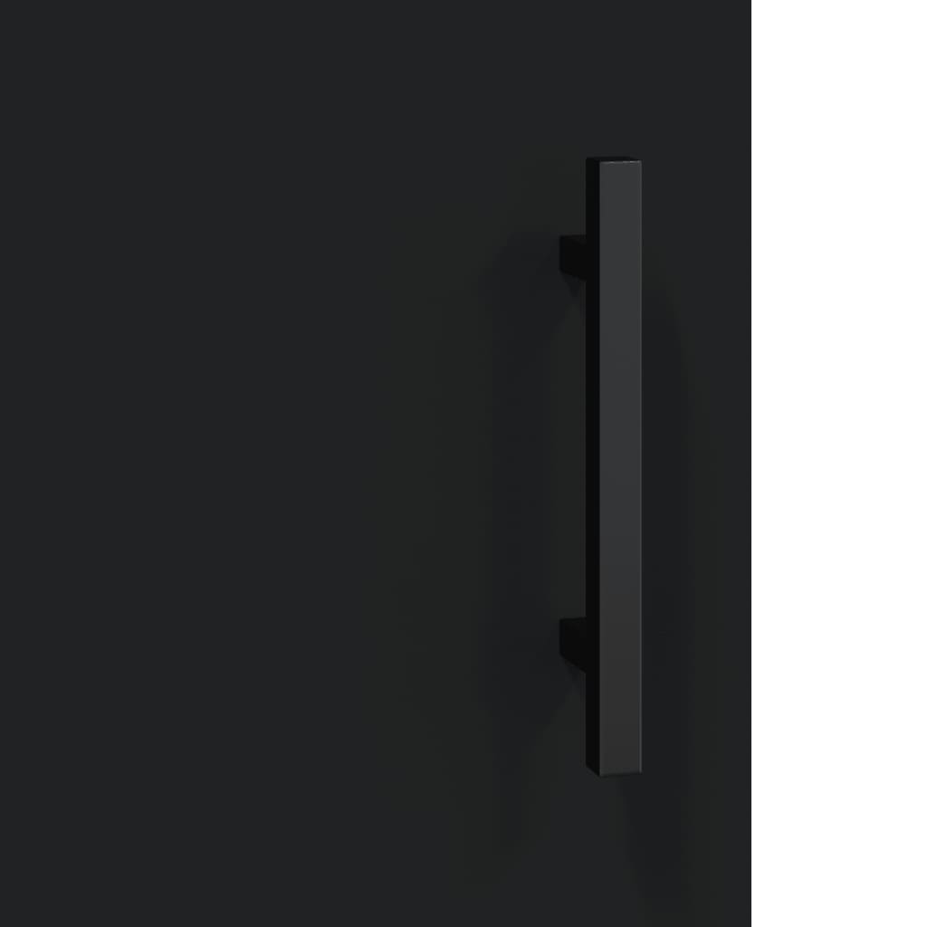 vidaXL Κομοδίνα 2 τεμ. Μαύρα 40 x 40 x 50 εκ. από Επεξεργασμένο Ξύλο