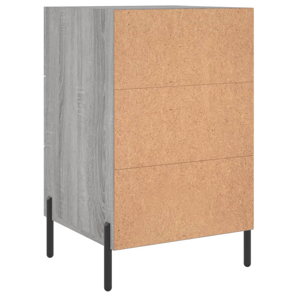 vidaXL Κομοδίνο Γκρι Sonoma 40 x 40 x 66 εκ. από Επεξεργασμένο Ξύλο