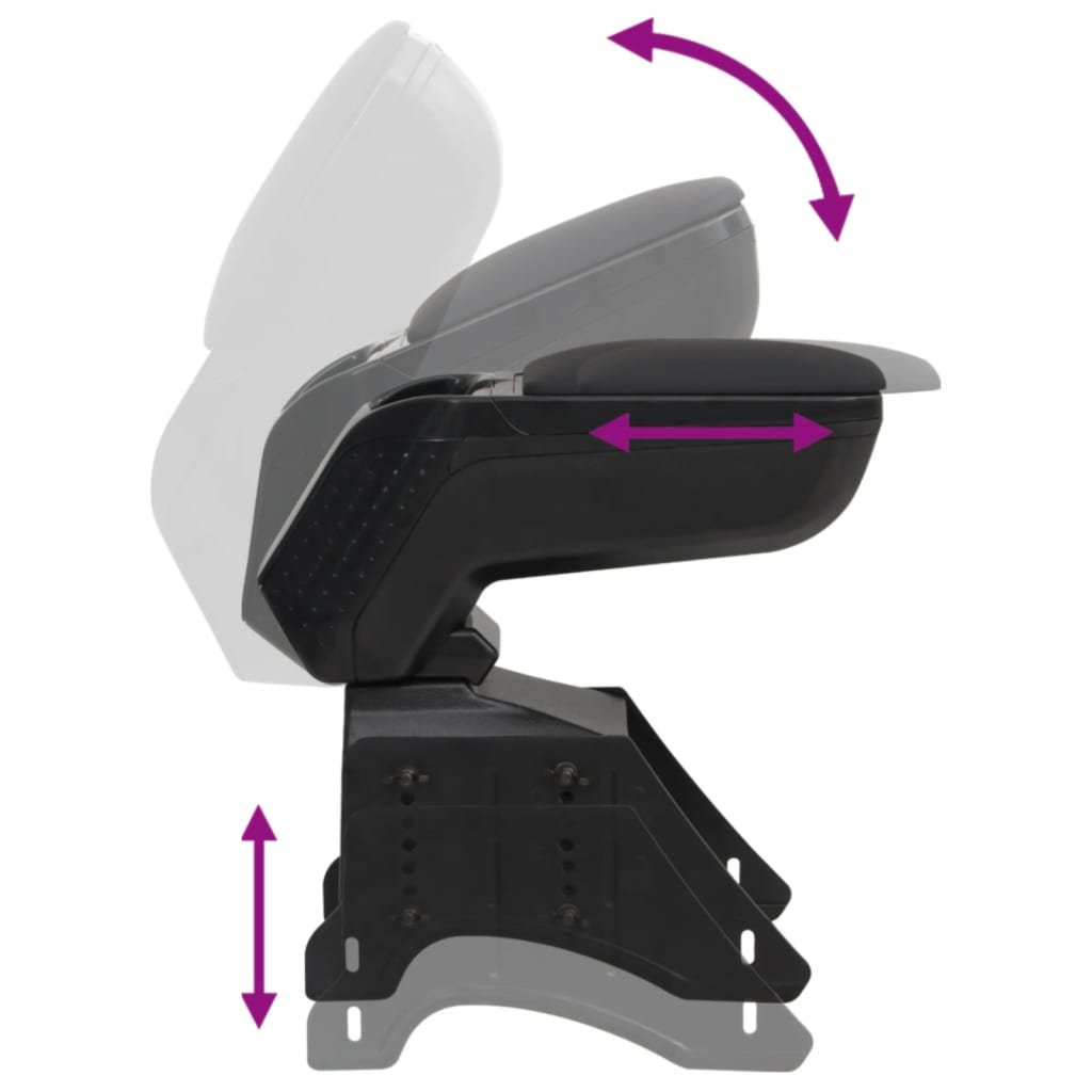 vidaXL Τεμπέλης Αυτοκινήτου Γενικής Χρήσης Μαύρος 13x33x 33-49)εκ. ABS