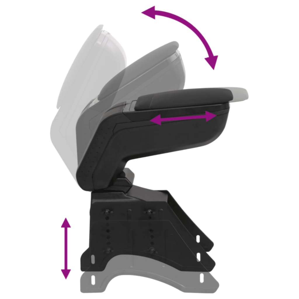 vidaXL Τεμπέλης Αυτοκινήτου Γεν. Χρήσης Μαύρος 14x30x(32-48,5) εκ. ABS