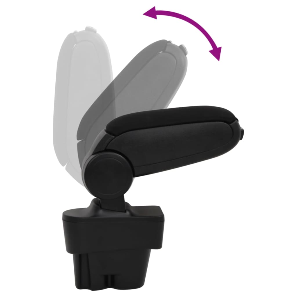 vidaXL Τεμπέλης Αυτοκινήτου Μαύρος 12 x 36 x (33,5-48) εκ. από ABS