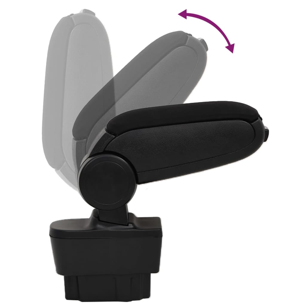 vidaXL Τεμπέλης Αυτοκινήτου Μαύρος 12 x 37 x (31-48) εκ. από ABS