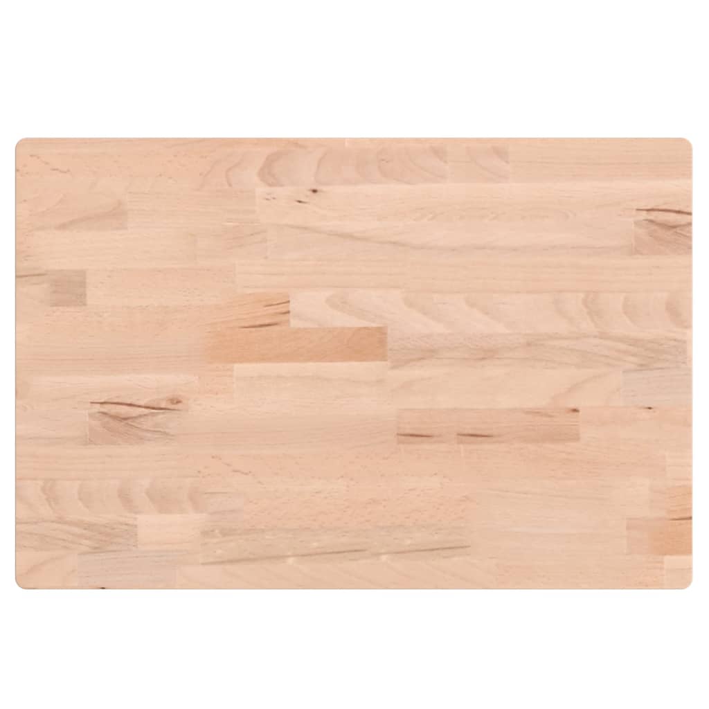 vidaXL Επιφάνεια Τραπεζιού Ορθογώνια 60x40x1,5 εκ. Μασίφ Ξύλο Οξιάς