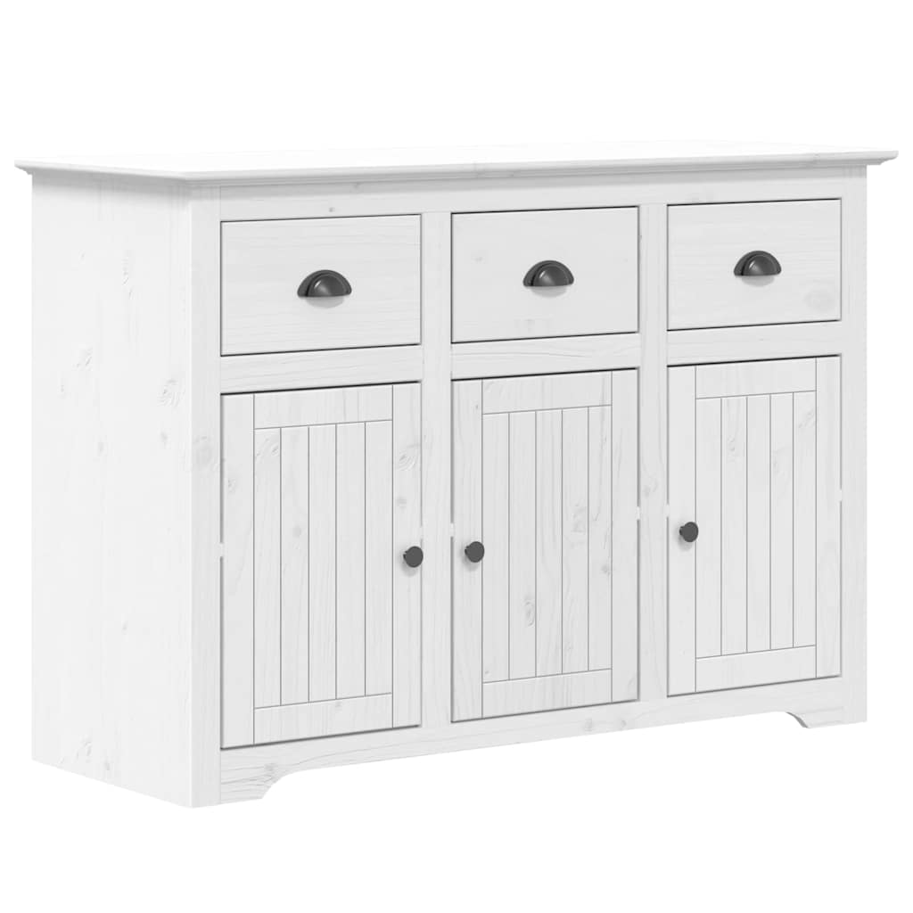 vidaXL Μπουφές BODO Λευκός 115,5x44x80 εκ. από Μασίφ Ξύλο Πεύκου
