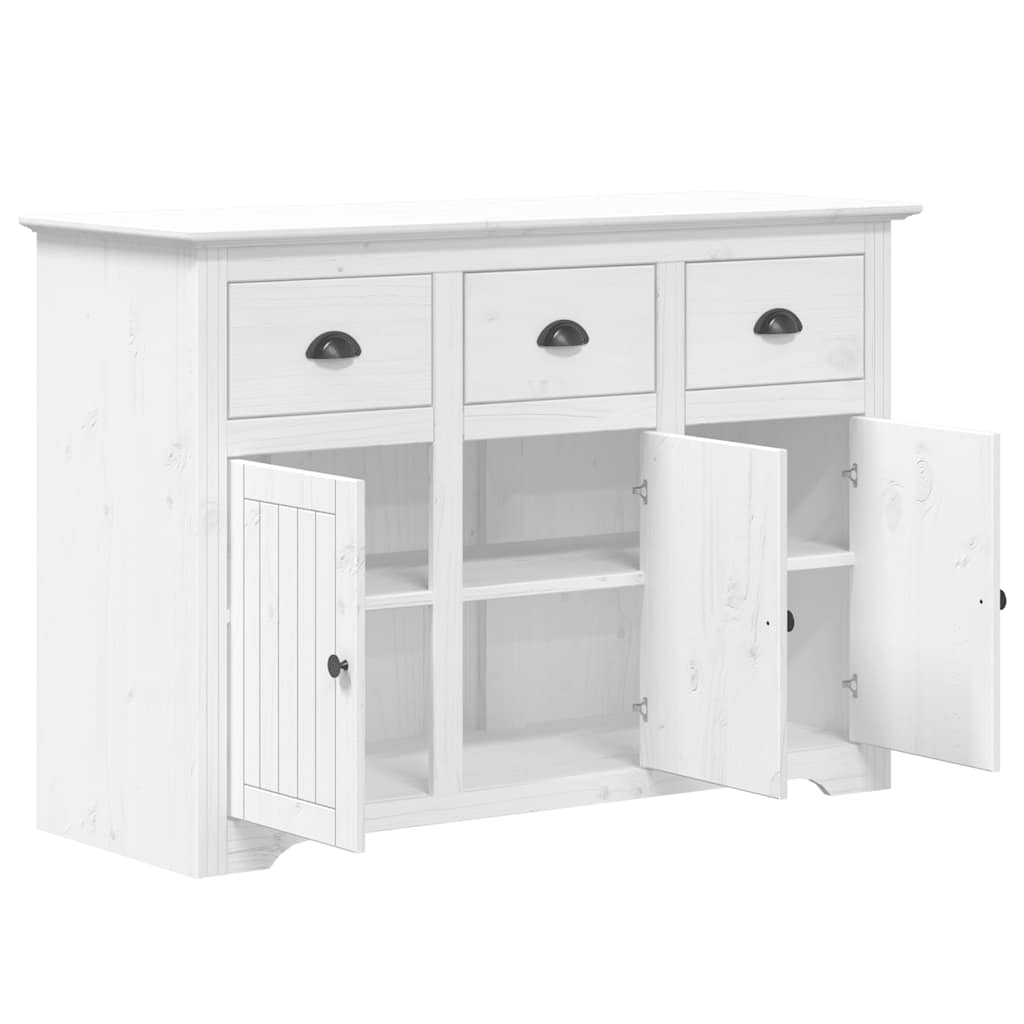 vidaXL Μπουφές BODO Λευκός 115,5x44x80 εκ. από Μασίφ Ξύλο Πεύκου
