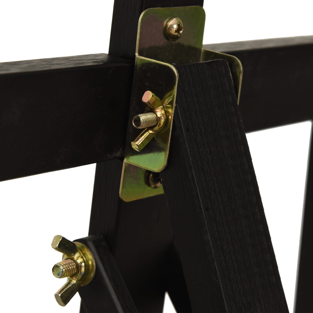 vidaXL Καβαλέτο Επιδαπέδιο Μαύρο 53,5x95x127 εκ. από Μασίφ Ξύλο Πεύκου