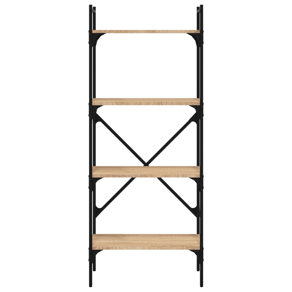 vidaXL Βιβλιοθήκη 4 Επιπέδων Sonoma Δρυς 56x31,5x138,5 εκ. Επεξ. Ξύλο