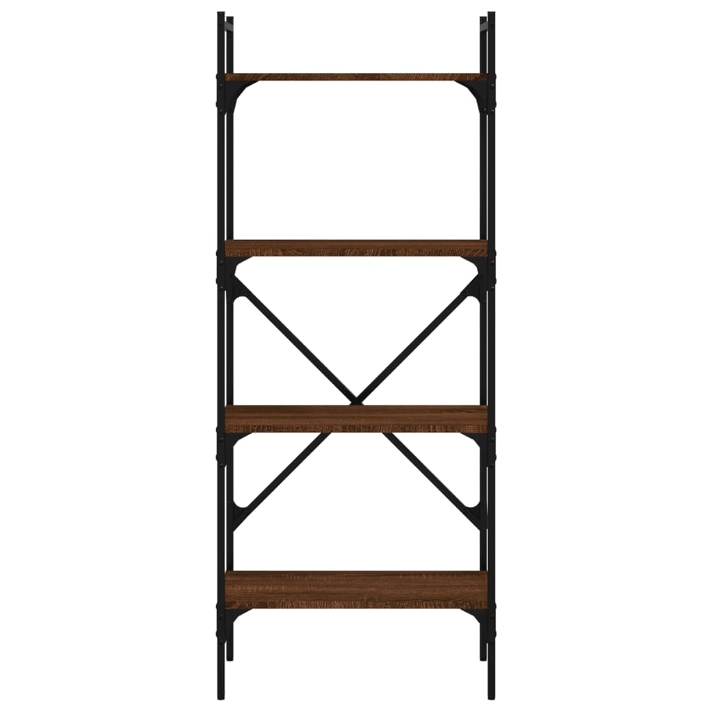 vidaXL Βιβλιοθήκη 4 Επιπέδων Καφέ Δρυς 56x31,5x138,5 εκ. Επεξεργ. Ξύλο