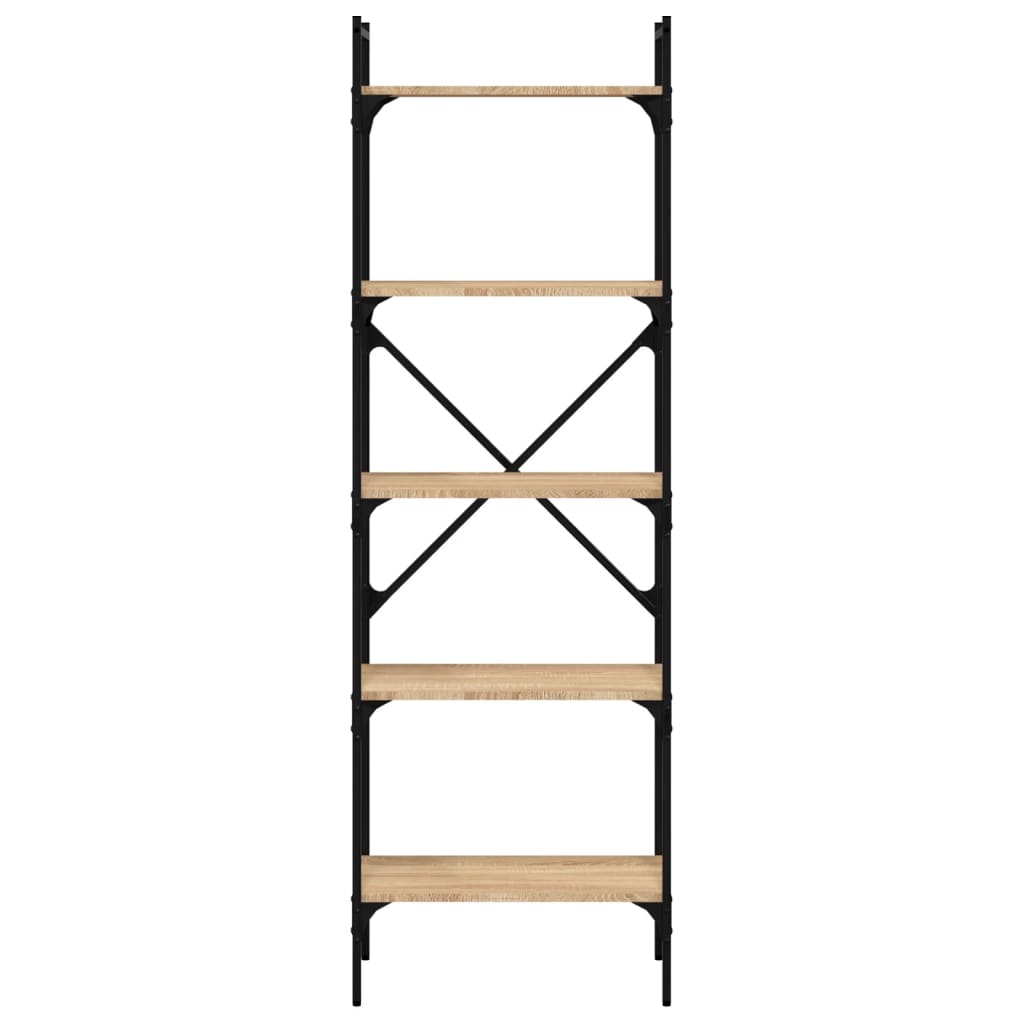 vidaXL Βιβλιοθήκη 5 Επιπέδων Sonoma Δρυς 56x31,5x174 εκ. Επεξ. Ξύλο