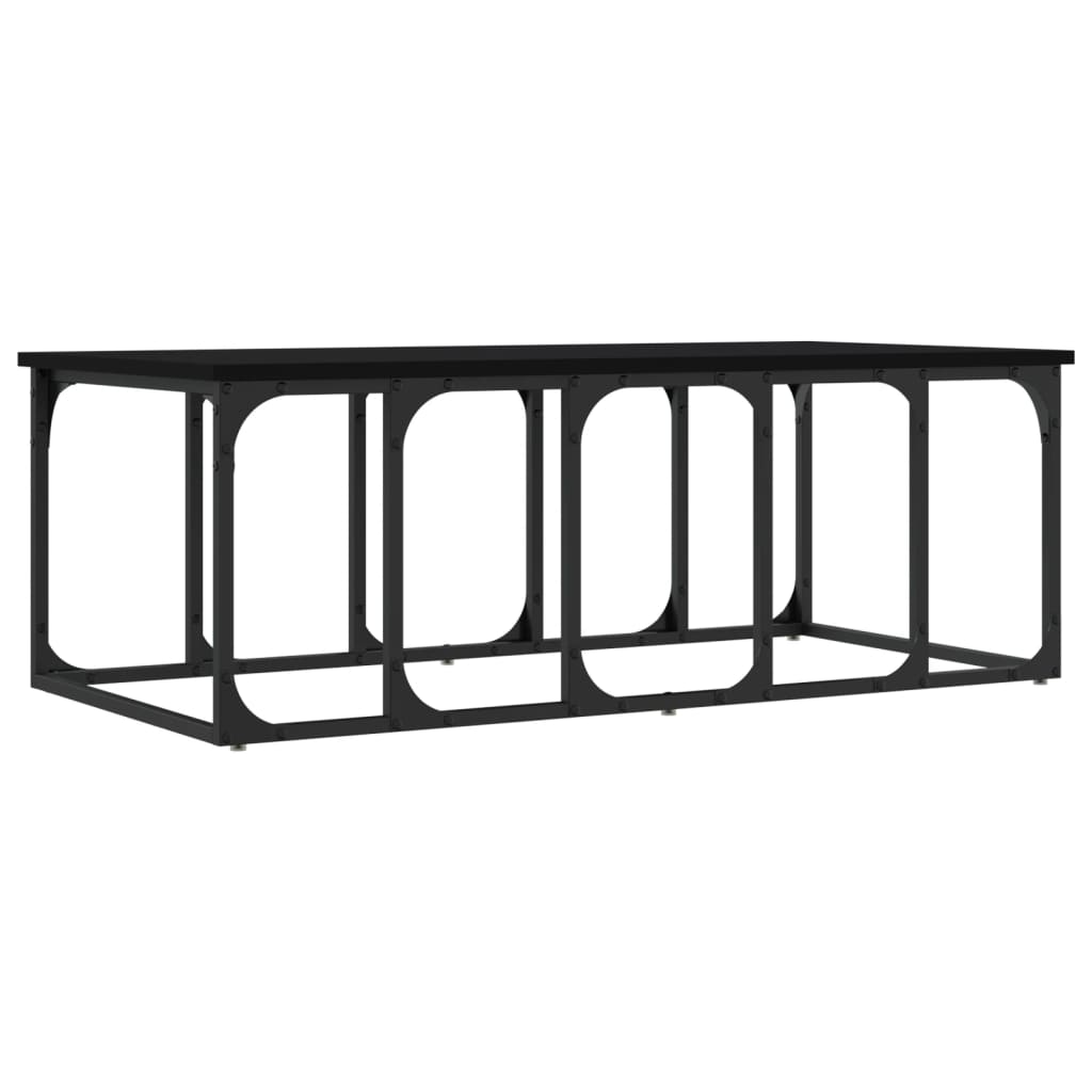 vidaXL Τραπεζάκι Σαλονιού Μαύρο 100x50x35,5 εκ. από Επεξεργασμένο Ξύλο