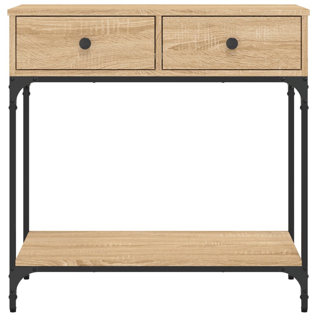 vidaXL Τραπέζι Κονσόλα Sonoma Δρυς 75x34,5x75 εκ. Επεξεργασμένο Ξύλο