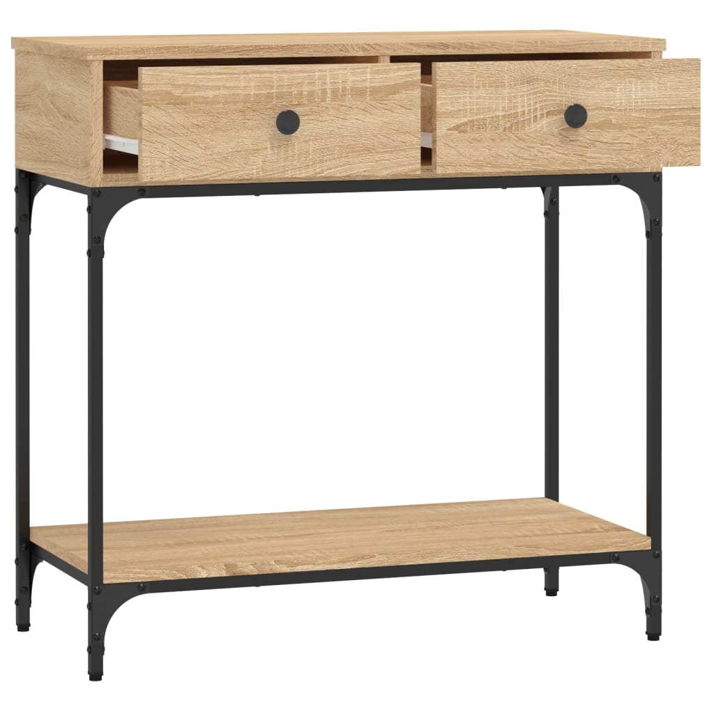 vidaXL Τραπέζι Κονσόλα Sonoma Δρυς 75x34,5x75 εκ. Επεξεργασμένο Ξύλο