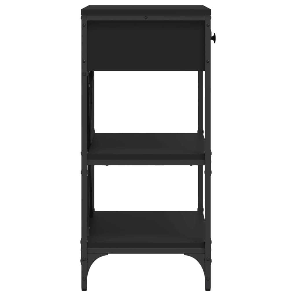 vidaXL Τραπέζι Κονσόλα Μαύρο 75 x 34,5 x 75 εκ. από Επεξεργ. Ξύλο