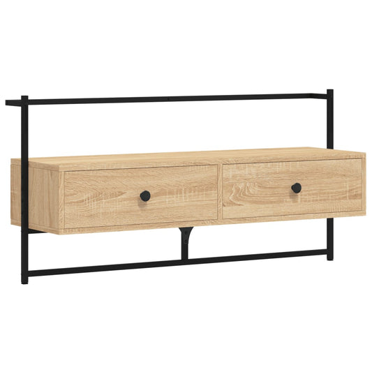 vidaXL Έπιπλο Τηλεόρασης Επιτοίχιο Sonoma Δρυς 100,5x30x51 εκ Επ. Ξύλο