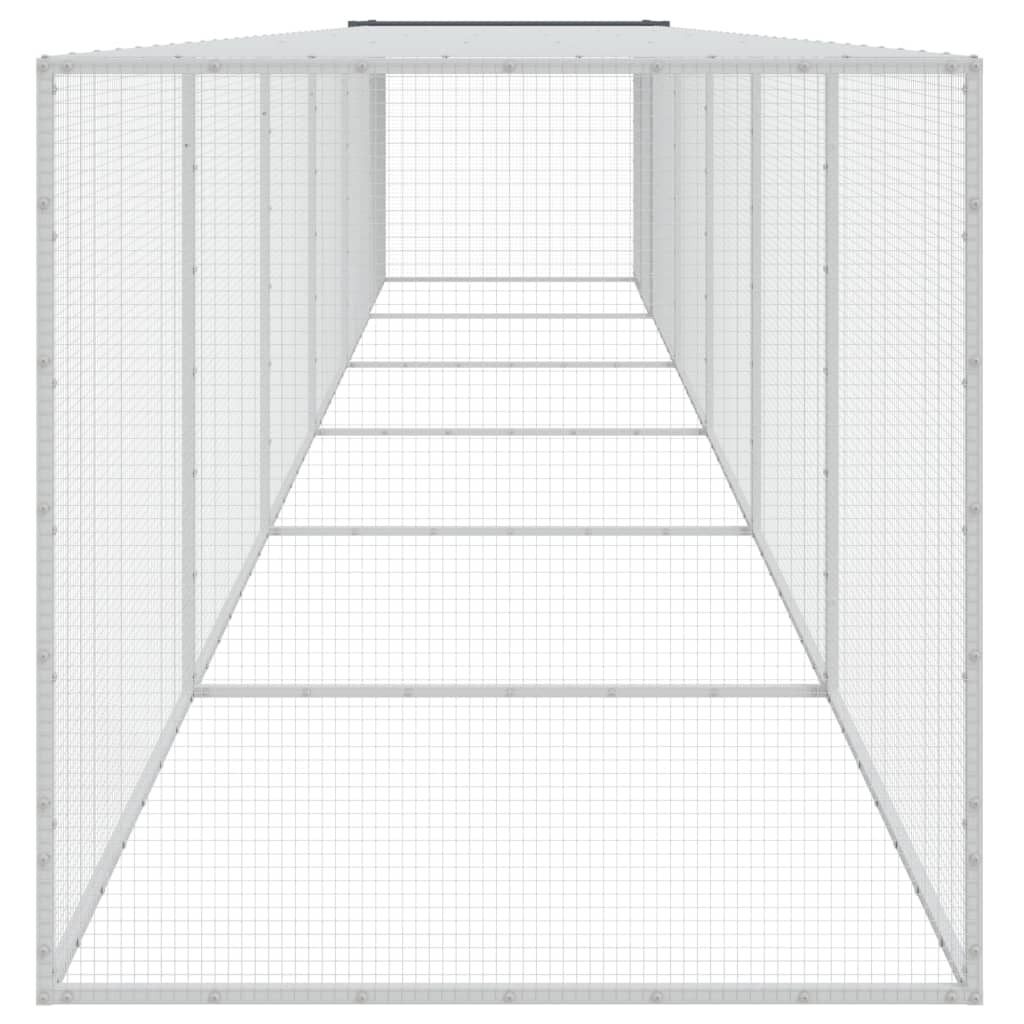 vidaXL Κοτέτσι - Κλουβί με Στέγη Ανθρακί 603x98x90 εκ. Γαλβαν. Ατσάλι